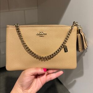 Coach Nolita Large Pebble Leather Wristlet Clutch